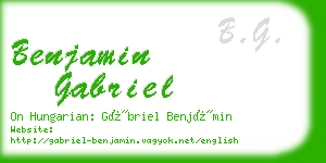 benjamin gabriel business card